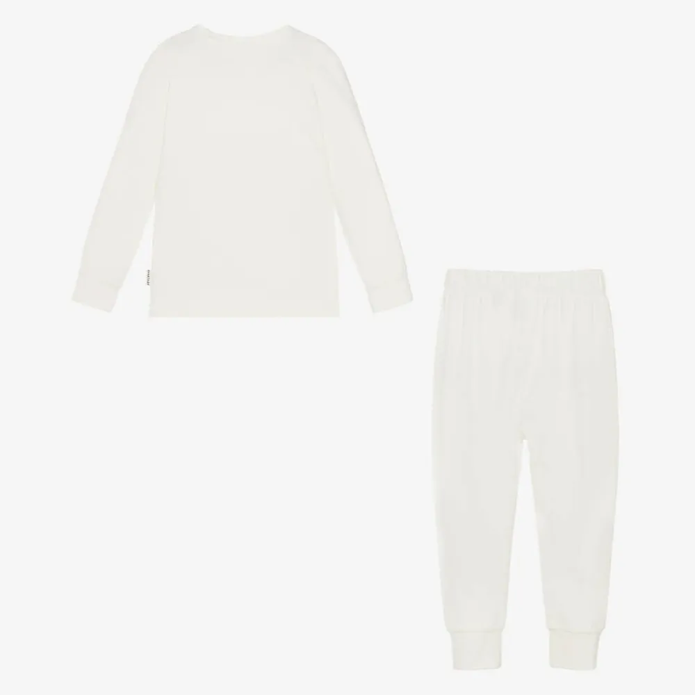 Roarsome Snowwear|Snowwear*White Bamboo Jersey Base Layer Set