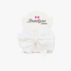 Bowtique London Hair Accessories*Bow Hair Clip (10cm) White