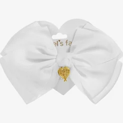 Angels Face Hair Accessories*White Bow Hair Clip (19cm) Snowdrop