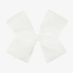 Bowtique London Hair Accessories*White Bow Hair Clip (20cm)
