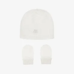 G.H.Hurt amp; Son Gifts*White Cashmere Baby Hat & Mittens Set