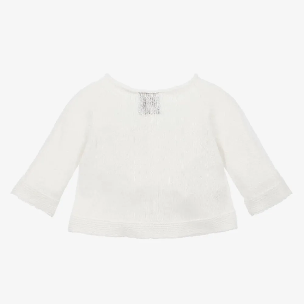 G.H.Hurt amp; Son Tops*White Cashmere Knitted Baby Cardigan