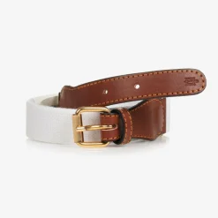 Zaccone Clothing Accessories|Clothing Accessories*White Cotton & Leather Mouse Belt