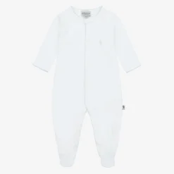 G.H.Hurt amp; Son Gifts|Babysuits*White Cotton & Blue Wool Baby Gift Set