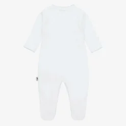 G.H.Hurt amp; Son Gifts|Babysuits*White Cotton & Blue Wool Baby Gift Set