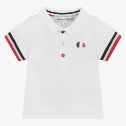 Tartine et Chocolat Tops*White Cotton Baby Polo Shirt