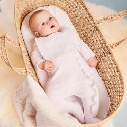 Beatrice amp; George Gifts|Babysuits*White Cotton Babygrow & Embroidered Bib Set