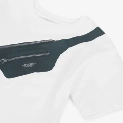 MARC JACOBS Tops|Tops*White Cotton Biker Belt Bag T-Shirt