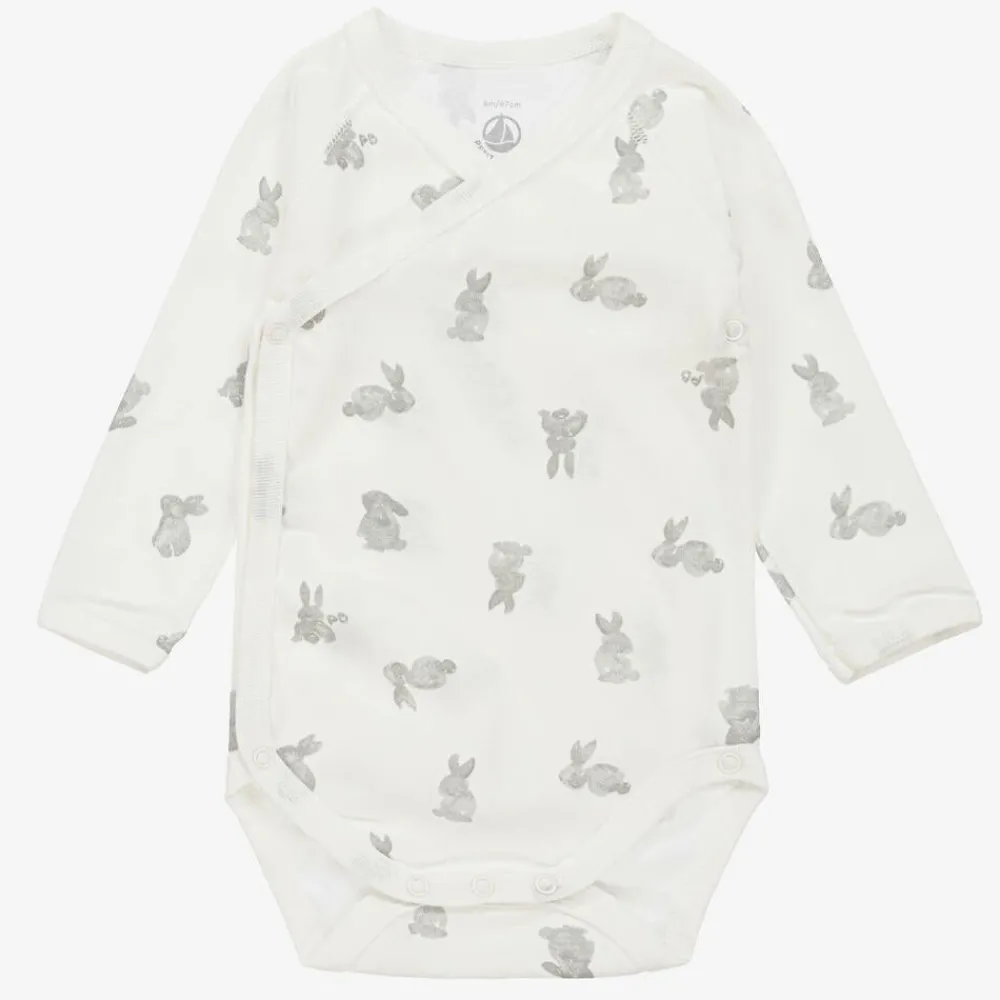 Petit Bateau Babysuits*White Cotton Bodyvests (3 Pack)