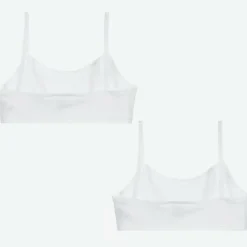 Petit Bateau Underwear*White Cotton Bra Tops (2 Pack)