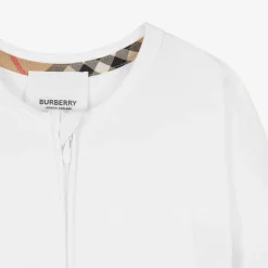 Burberry Gifts|Babysuits*White Cotton Check Babysuit Gift Set