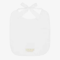 Marie-Chantal Feeding Accessories*White Cotton Crest Bib