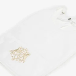 Marie-Chantal Feeding Accessories*White Cotton Crest Bib