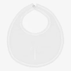 Sarah Louise Feeding Accessories*White Cotton Embroidered Bib