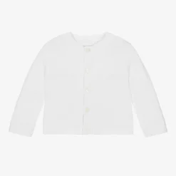 Emile et Rose Tops*White Cotton Knit Cardigan