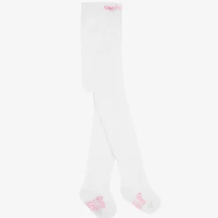 Country Kids Tights|Tights*White Cotton Knitted Tights
