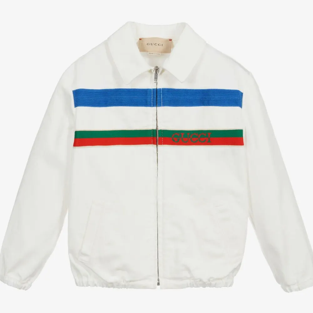 Gucci Coats & Jackets*White Cotton Logo Baby Jacket
