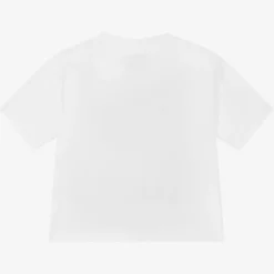 Burberry Tops*White Cotton Logo Baby T-Shirt
