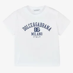 Dolce amp; Gabbana Tops|Tops*White Cotton Milano Logo Baby T-Shirt