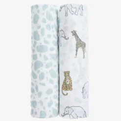 aden + anais Sleeping Accessories*White Cotton Muslin Swaddles (2 Pack)