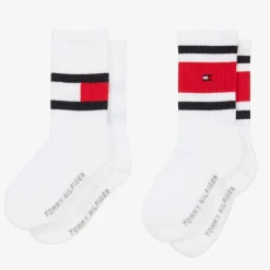 Tommy Hilfiger Socks*White Cotton Sports Socks (2 Pack)