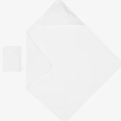 Burberry Gifts|Towels & Robes*White Cotton Towel & Mitt Baby Gift Set