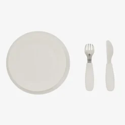 Elodie Lunch Accessories|Lunch Accessories*White Dalmatian Silicone Plate & Cutlery Set