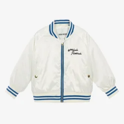 Mini Rodini Coats & Jackets*White Dolphin Baseball Jacket
