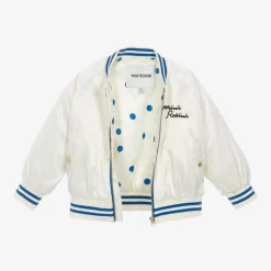 Mini Rodini Coats & Jackets*White Dolphin Baseball Jacket