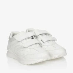 Geox Trainers|School Shoes*White Faux Leather Trainers