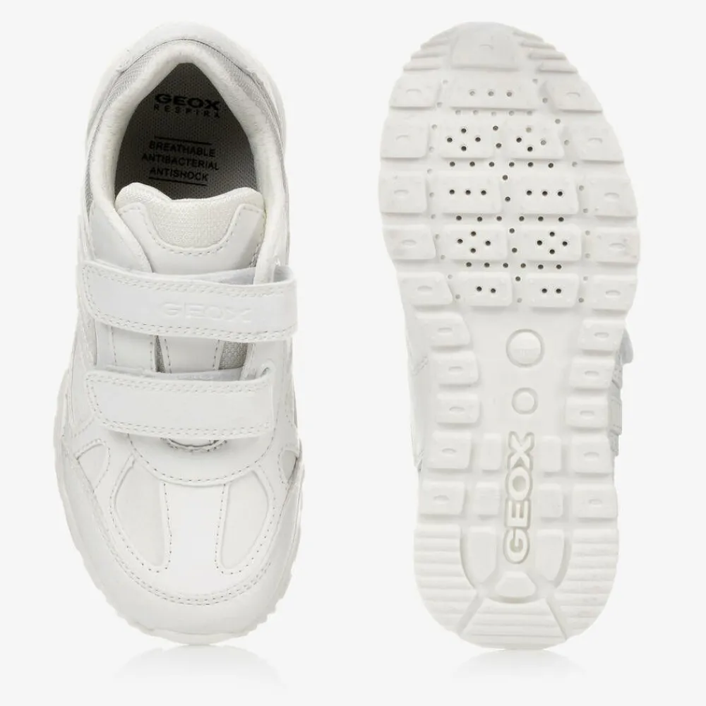 Geox Trainers|School Shoes*White Faux Leather Trainers