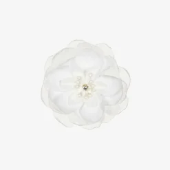Cute Cute Hair Accessories*White Floral Hair Clip (7cm)