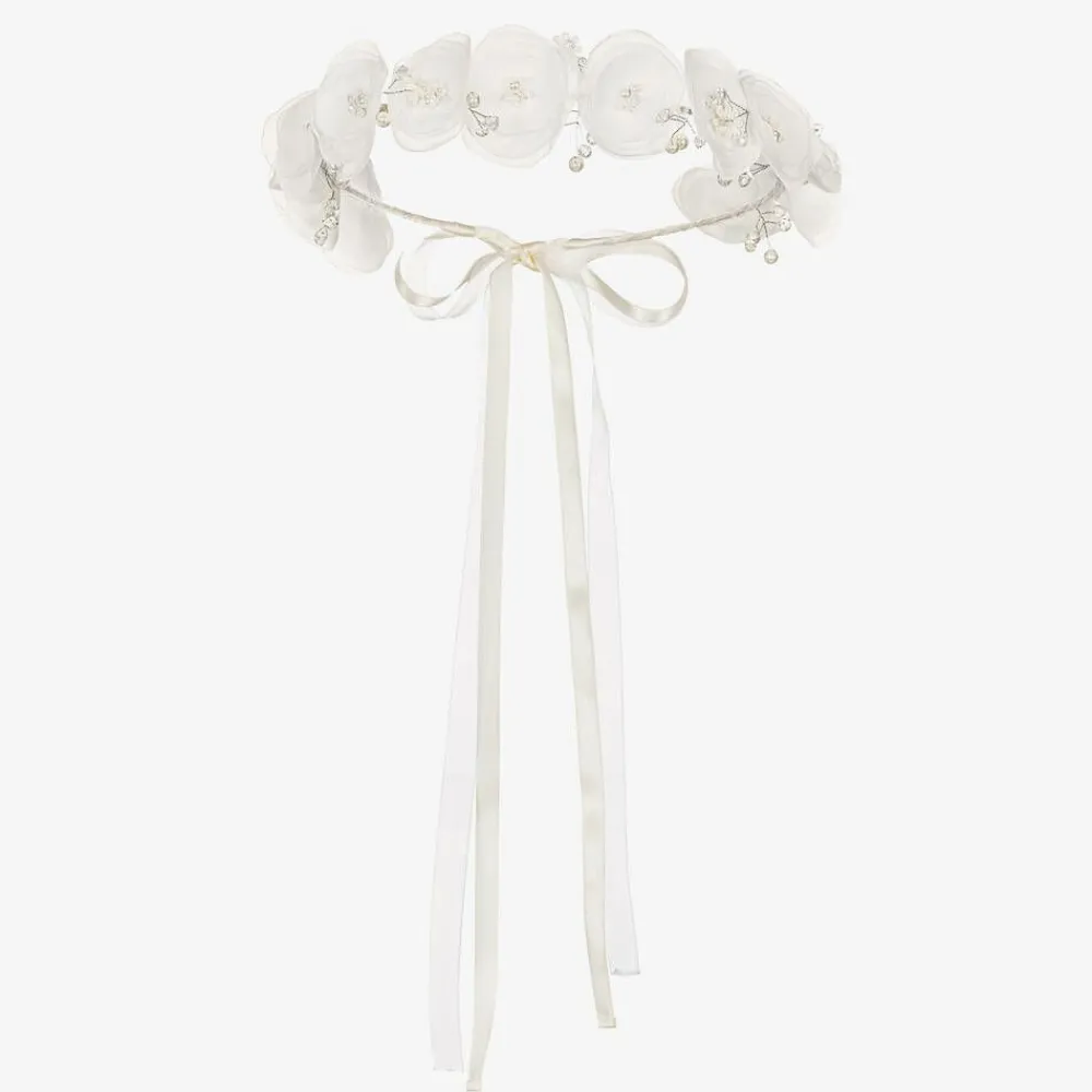 Sienna Likes To Party Hair Accessories*White Floral Hair Garland