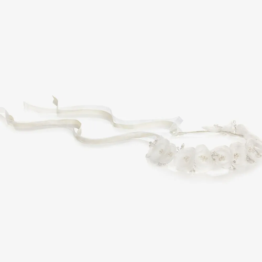 Sienna Likes To Party Hair Accessories*White Floral Hair Garland