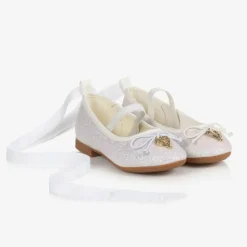 Angels Face Pumps & Ballerinas*White Glitter Ballerina Shoes