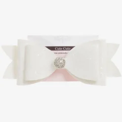 Cute Cute Hair Accessories*White Glitter Hairclip (14cm)