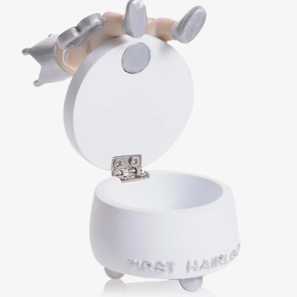 Bam Bam Gifts|Gifts*White Hairlock Keepsake Box (9cm)