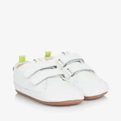 Tip Toey Joey First Walkers|First Walkers*White Leather Baby Trainers