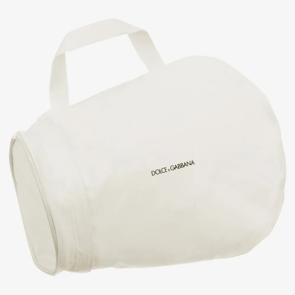 Dolce amp; Gabbana Trainers*White Leather DG Velcro Baby Trainers