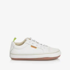 Tip Toey Joey Trainers|Trainers*White Leather First Walker Trainers
