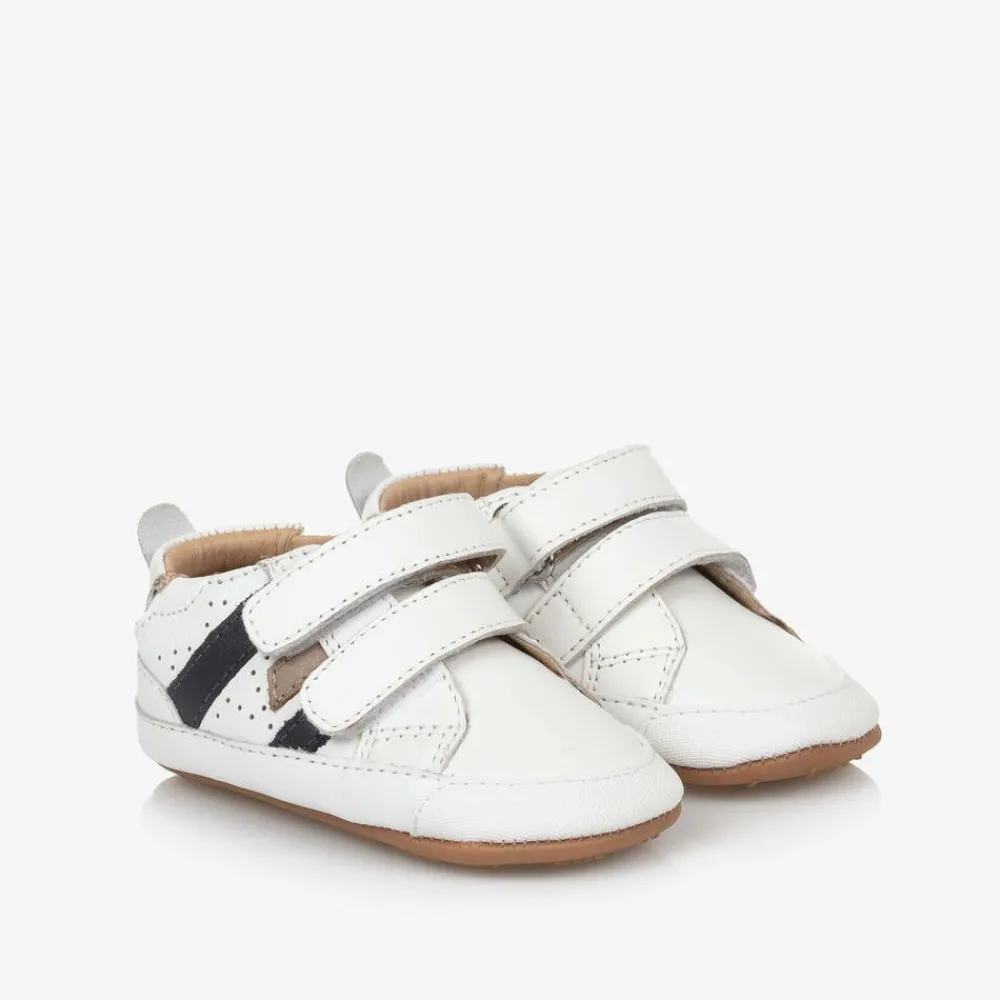 Old Soles First Walkers|First Walkers*White Leather First Walker Trainers