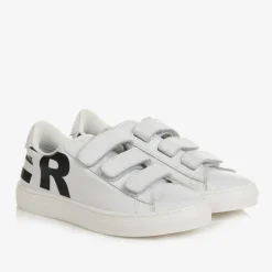 Moncler Enfant Trainers|Trainers*White Leather Logo Trainers