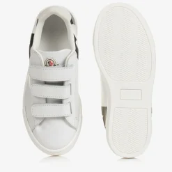 Moncler Enfant Trainers|Trainers*White Leather Logo Trainers