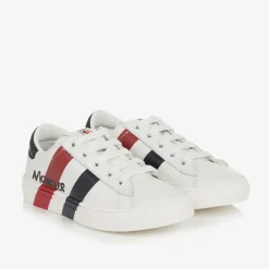 Moncler Enfant Trainers|Trainers*White Leather Logo Trainers