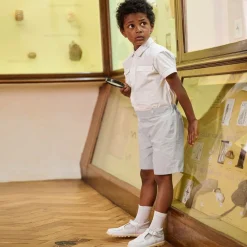 Childrens Classics Bar Shoes|Bar Shoes*White Leather T-Bar Shoes