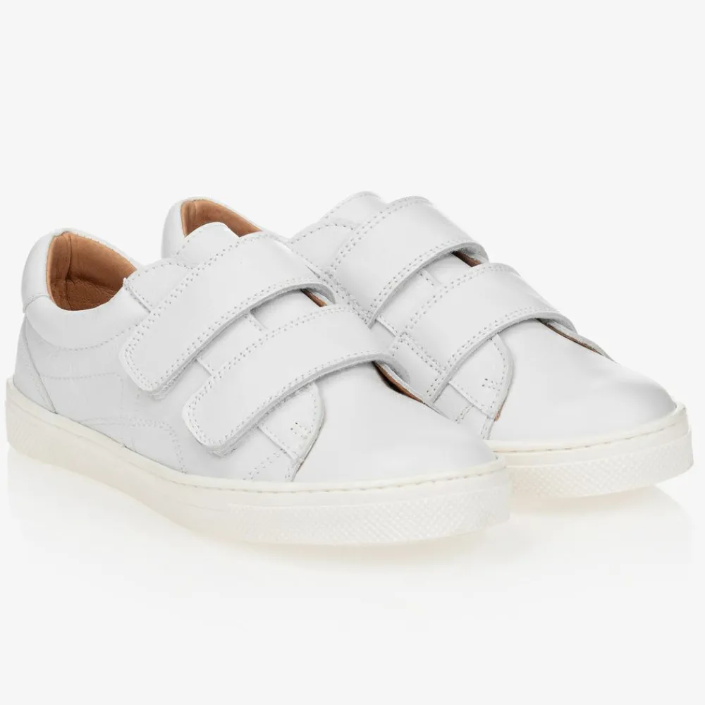 Childrens Classics Trainers|School Shoes*White Leather Trainers