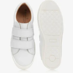 Childrens Classics Trainers|School Shoes*White Leather Trainers