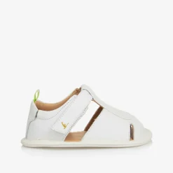 Tip Toey Joey Sandals|Sandals*White Leather Velcro Sandals