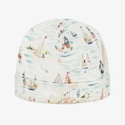 Ralph Lauren Gifts*White Nautical Print Cotton Baby Hat