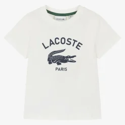 Lacoste Tops*White Organic Cotton T-Shirt